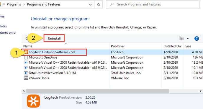 How to and Uninstall Unifying Software