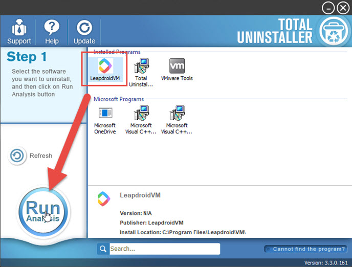 uninstall LeapDroid