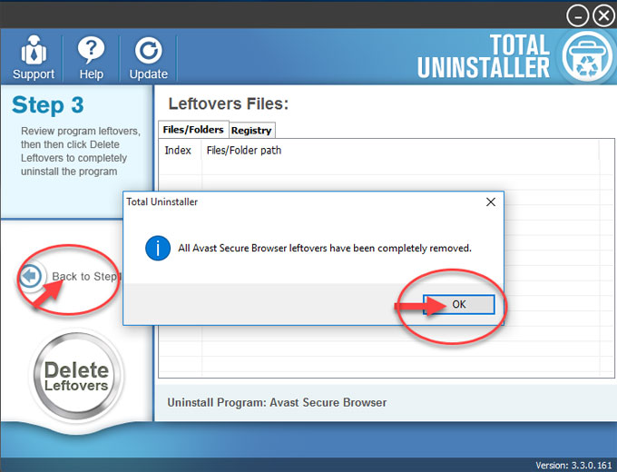 delete Avast Secure Browser