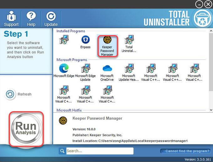 Uninstall Keeper Password Manager