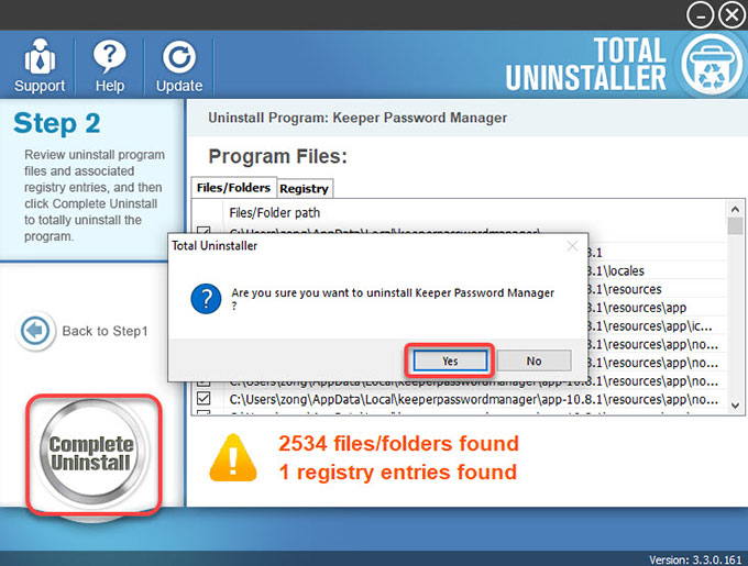 remove Keeper Password Manager