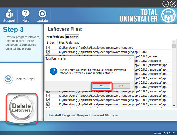 delete Keeper Password Manager leftovers