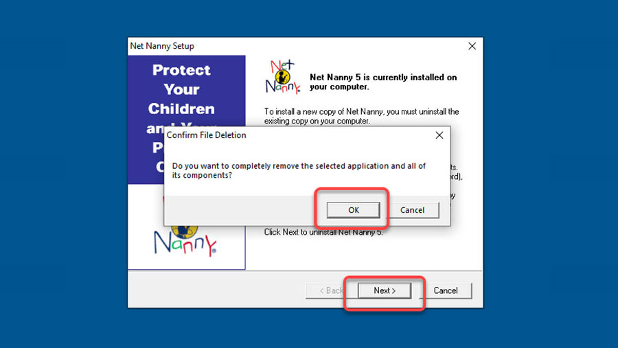 remove Net Nanny