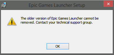 cannot install Epic Games Launcher