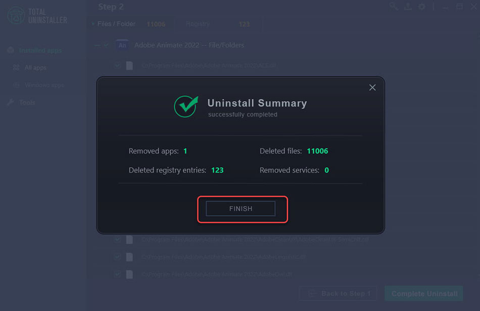uninstall Adobe Animate completely