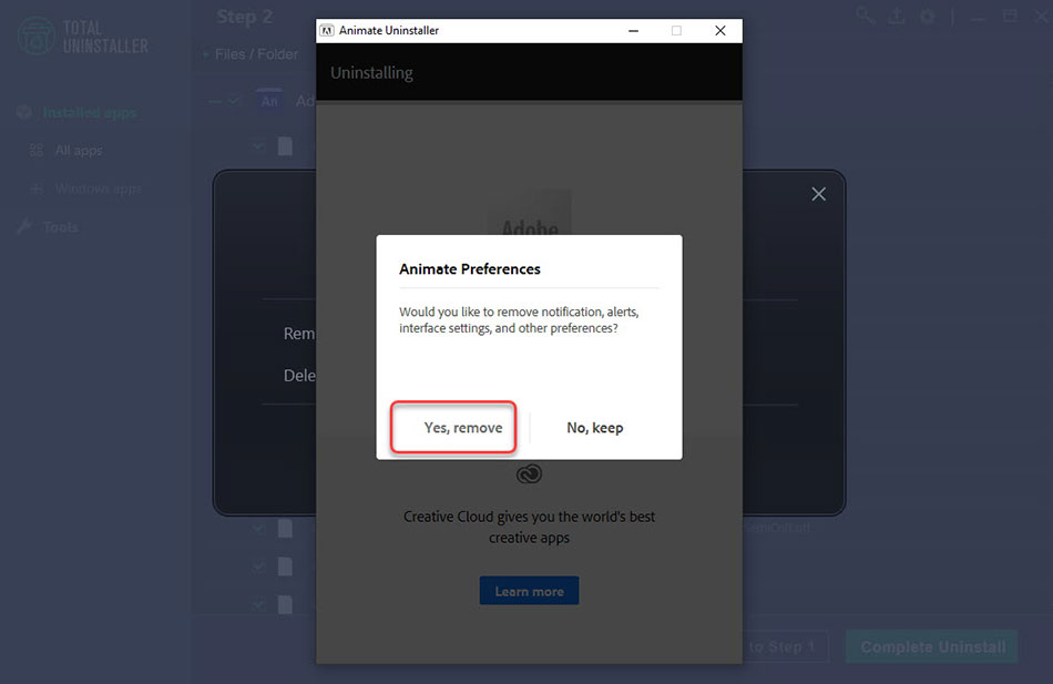 remove Adobe Animate