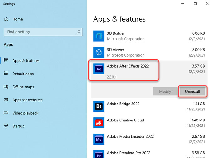 remove Adobe After Effects